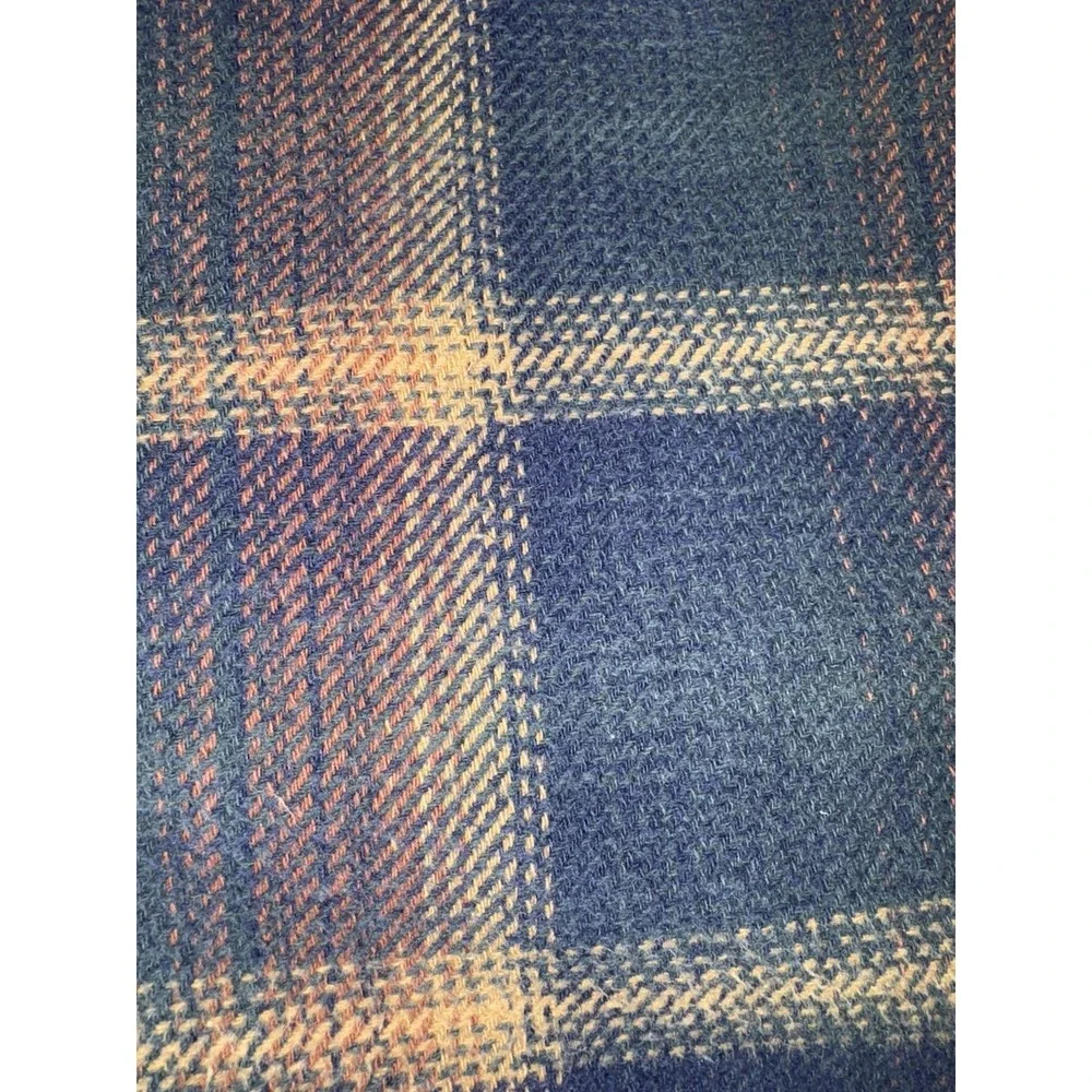 Orvis Heavy Flannel Men's Medium Plaid Shacket Pockets Shirt Jacket - Picture 4 of 12